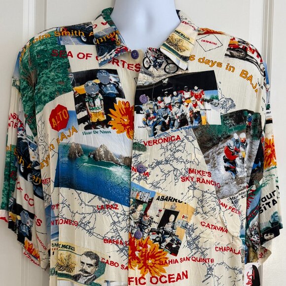 FAST JAMS by JAMS WORLD Hawaiian Aloha Short Sleeve Shirt 6 Days in Baja XXL NWT - Picture 1 of 8